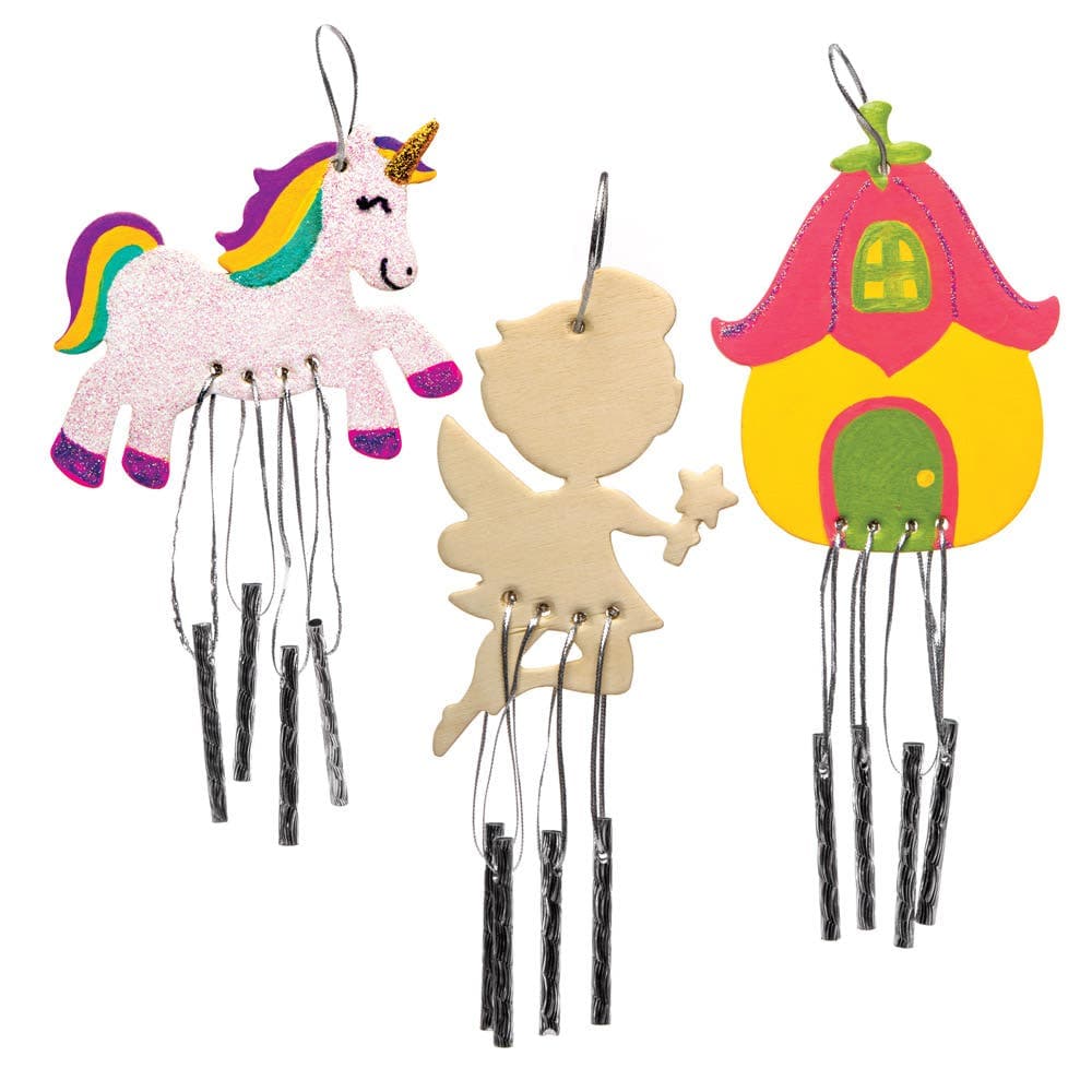 Fairy Wooden Wind Chimes (Pack of 4) Decoration Craft Kits
