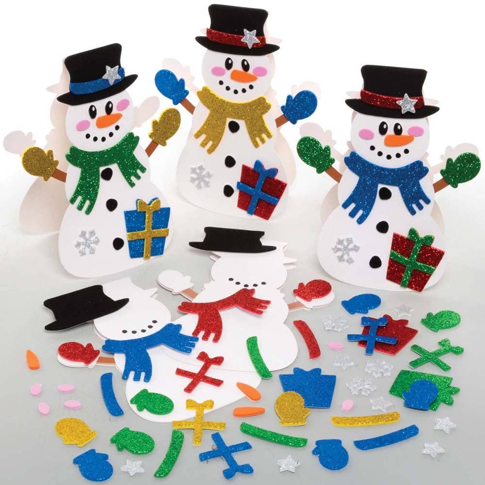 Snowman Mix & Match Greeting Card Kits (Pack of 6) Christmas Crafts