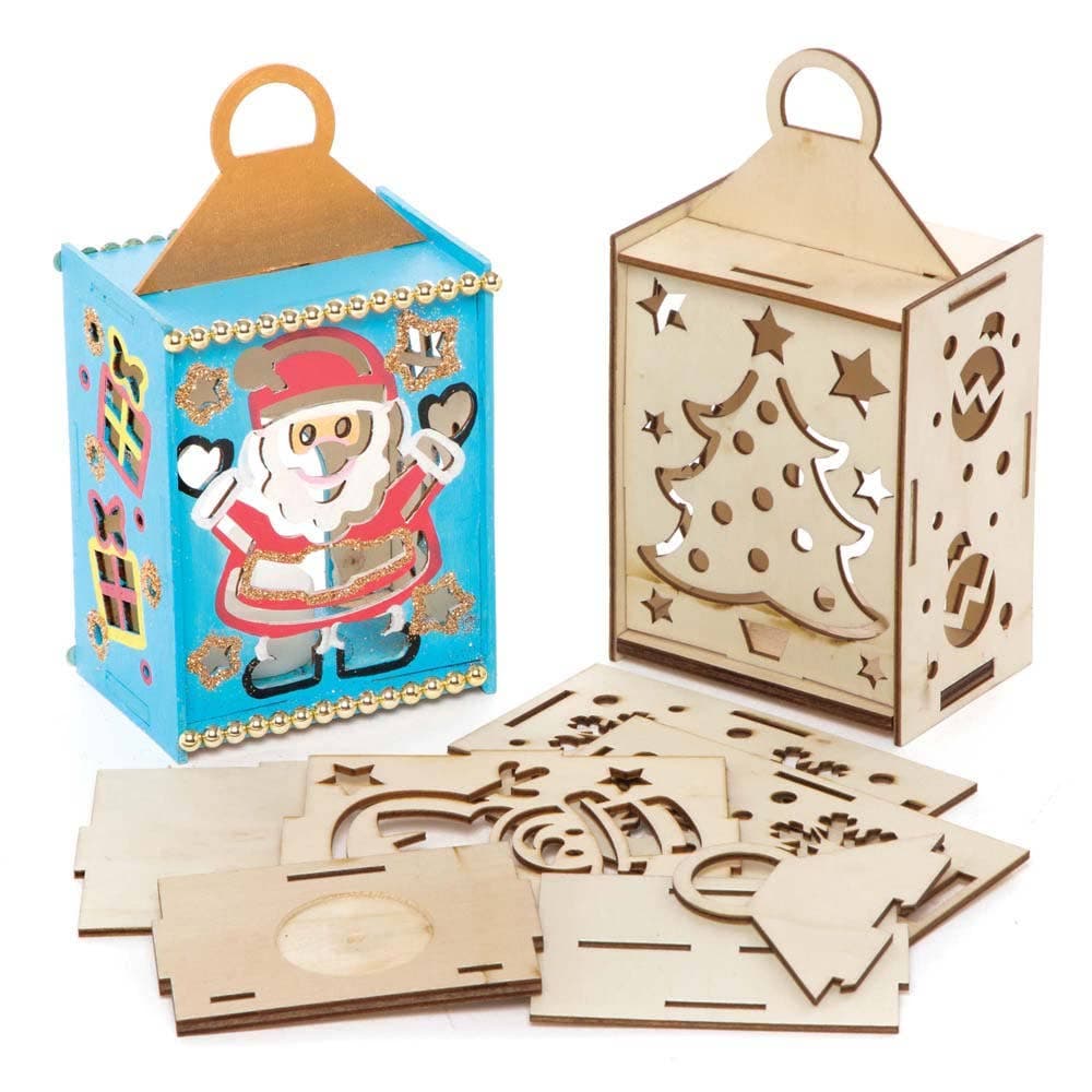 Christmas Wooden Lantern Kits (Pack of 3) Christmas Crafts