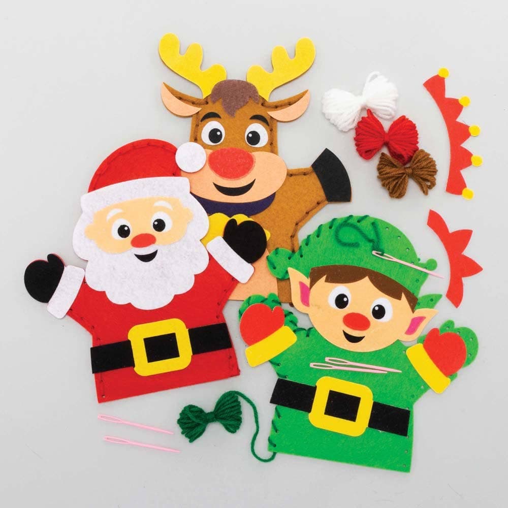 Christmas Hand Puppet Kits (Pack of 4) Christmas Crafts