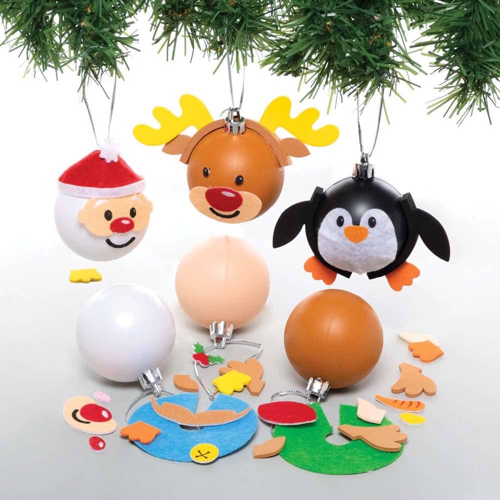 Christmas Character Bauble Kits (Pack of 6) Christmas Crafts