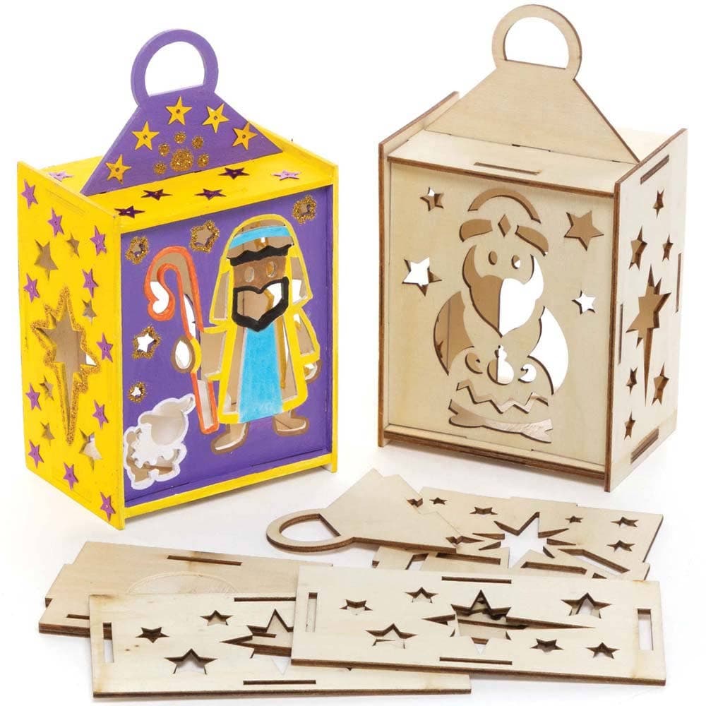 Nativity Wooden Lantern Kits (Pack of 3) Christmas Crafts