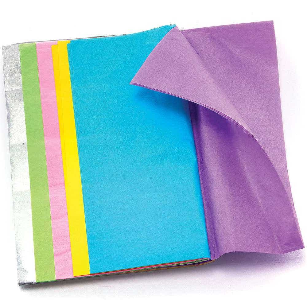 Unicorn Colours Tissue Paper Value Pack (Pack of 30) Paper & Card 6 assorted colours - Lavender, Cornflower, Lemon, Pink, Peppermint & Silver