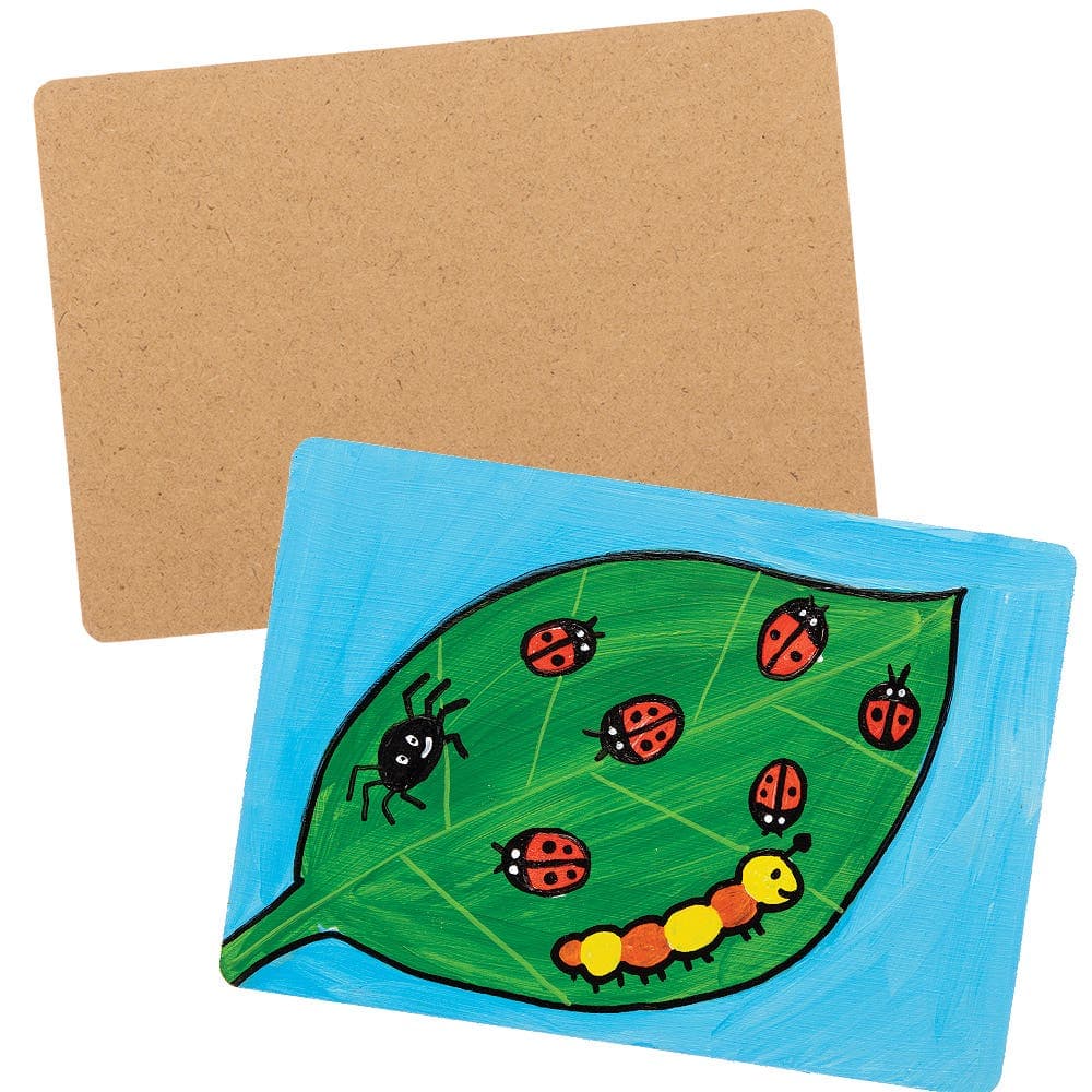 A5 Wooden Painting Boards (Pack of 10) Art Supplies, Art Materials