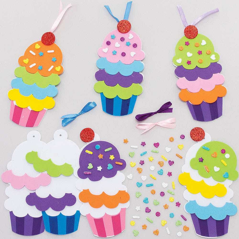 Cupcake Mix & Match Bookmark Kits (Pack of 6) Decoration Craft Kits