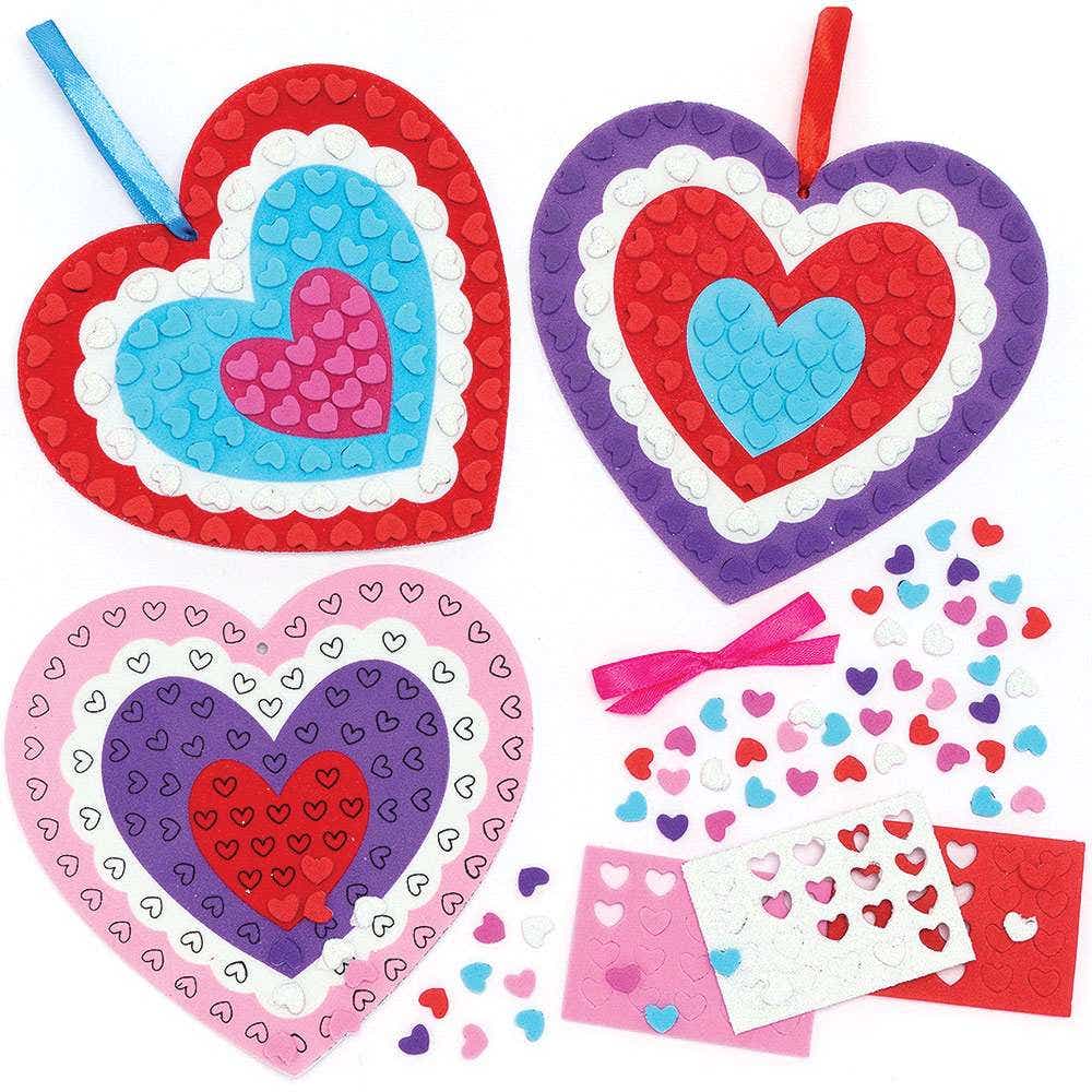 Heart Mosaic Decoration Kits (Pack of 5) Decoration Craft Kits