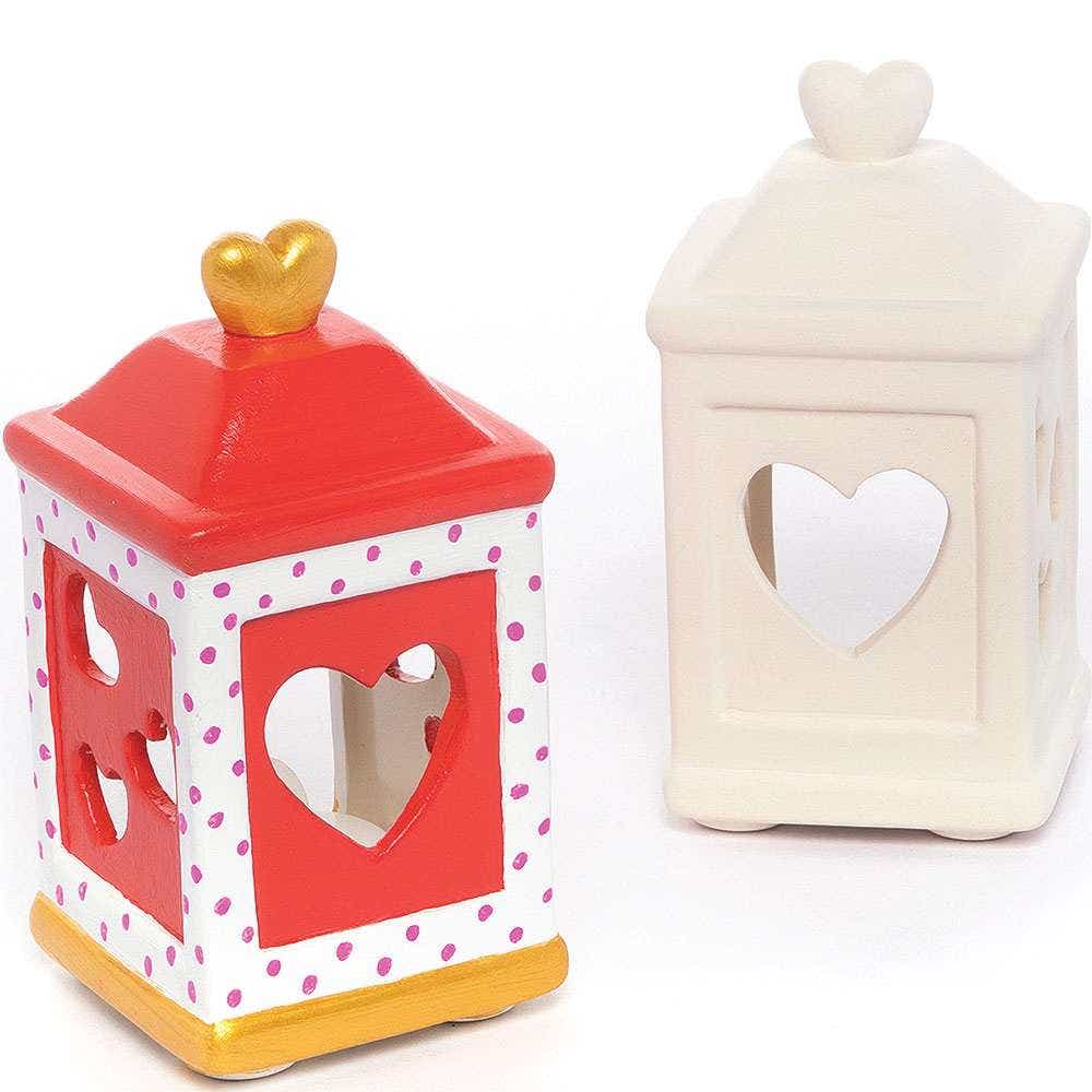 Heart Ceramic Lanterns (Box of 3) Craft Kits For Kids