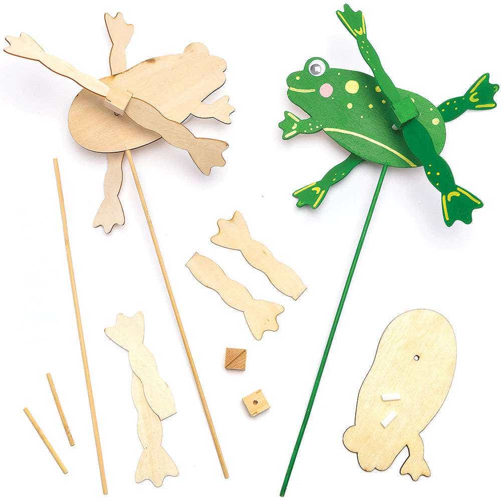 Frog Wooden Windmill Kits (Pack of 3) Nature Craft Kits