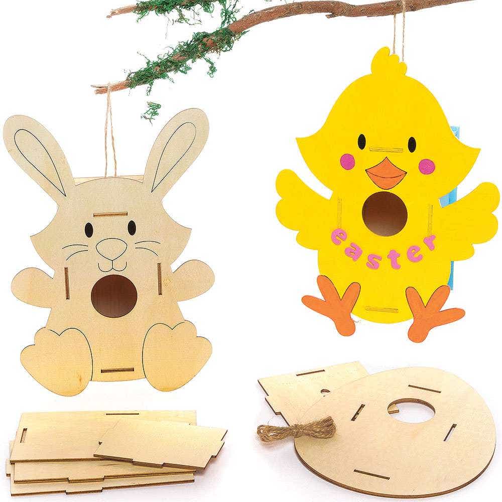Easter Wooden Bird House Kits (Pack of 3) Easter Crafts For Kids