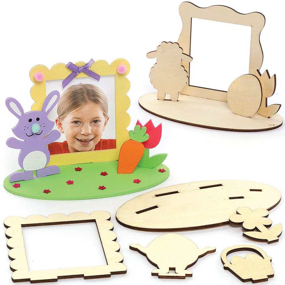 Easter Wooden Photo Frame Kits (Pack of 4) Easter Crafts For Kids