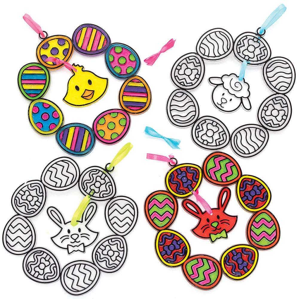Easter Suncatcher Wreaths (Pack of 3) Easter Crafts For Kids