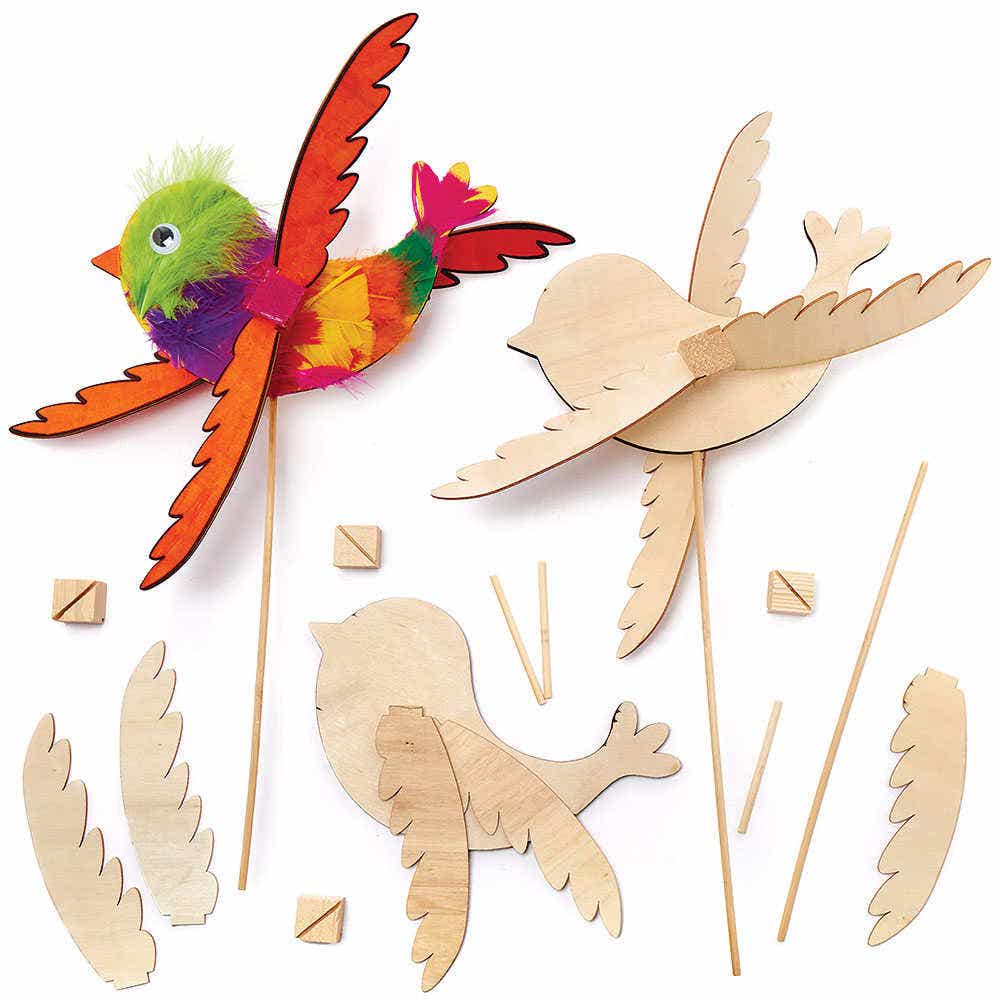 Bird Wooden Windmill Kits (Pack of 3) Nature Craft Kits