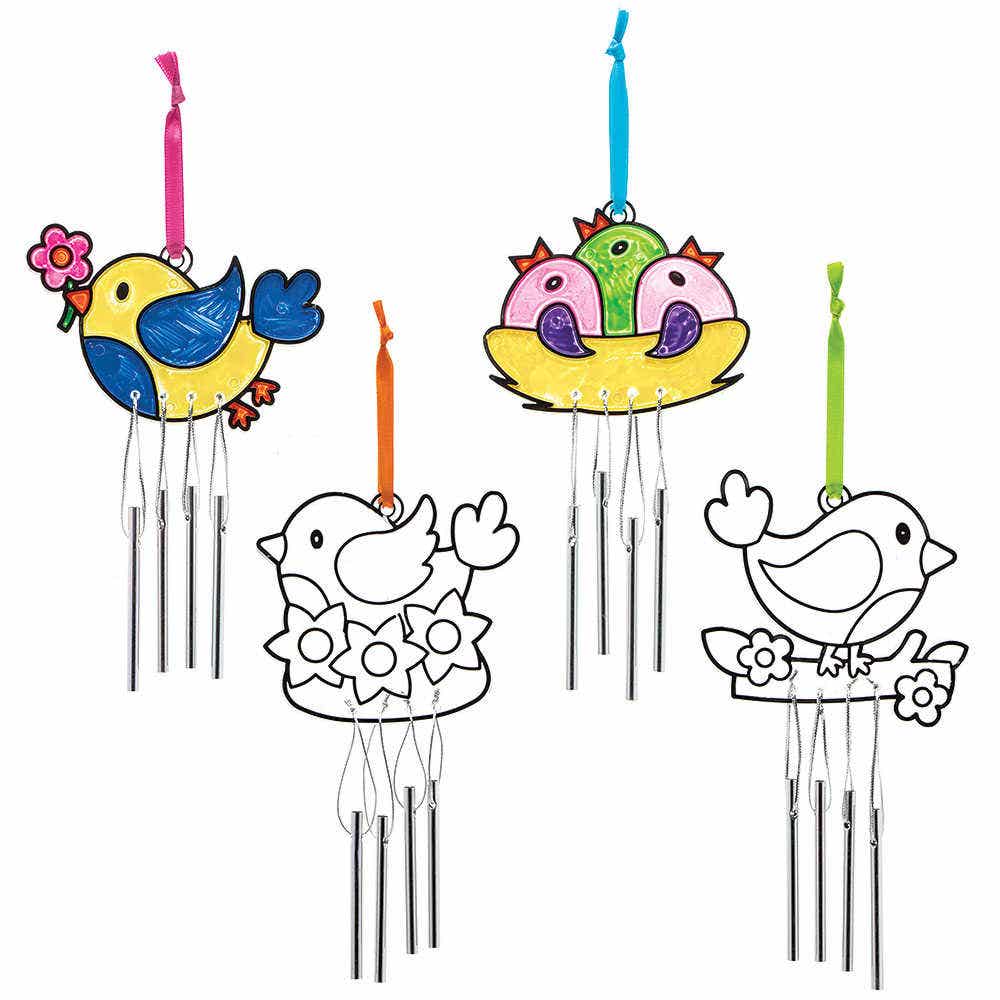 Bird Suncatcher Windchimes (Pack of 4) Nature Craft Kits