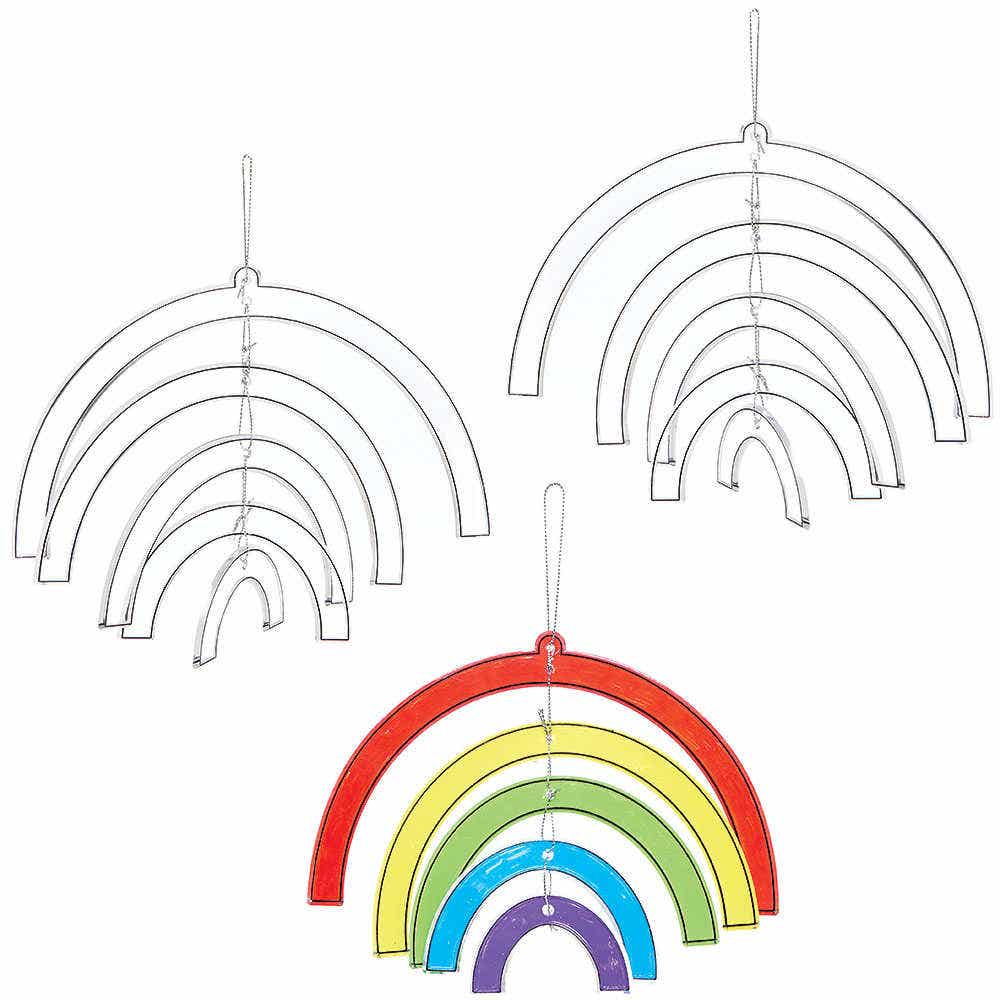 Rainbow Spiral Suncatcher Decoration Kits (Pack of 3) Decoration Craft Kits