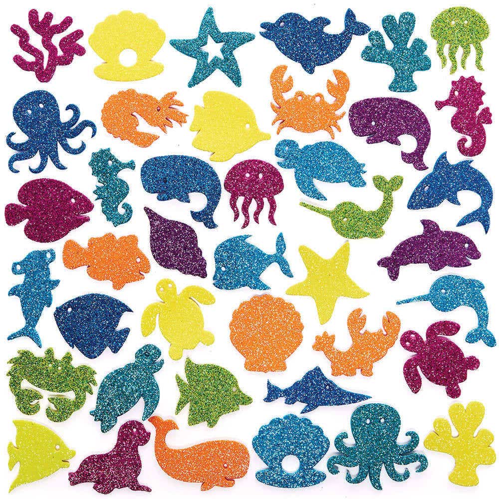 Sealife Glitter Stickers  (Pack of 150) Stickers