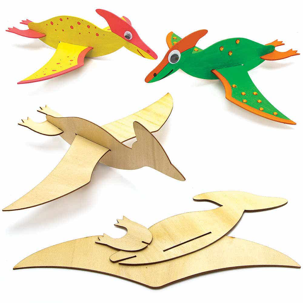 Dinosaur Wooden Glider Kits (Pack of 8) Pocket Money Toys