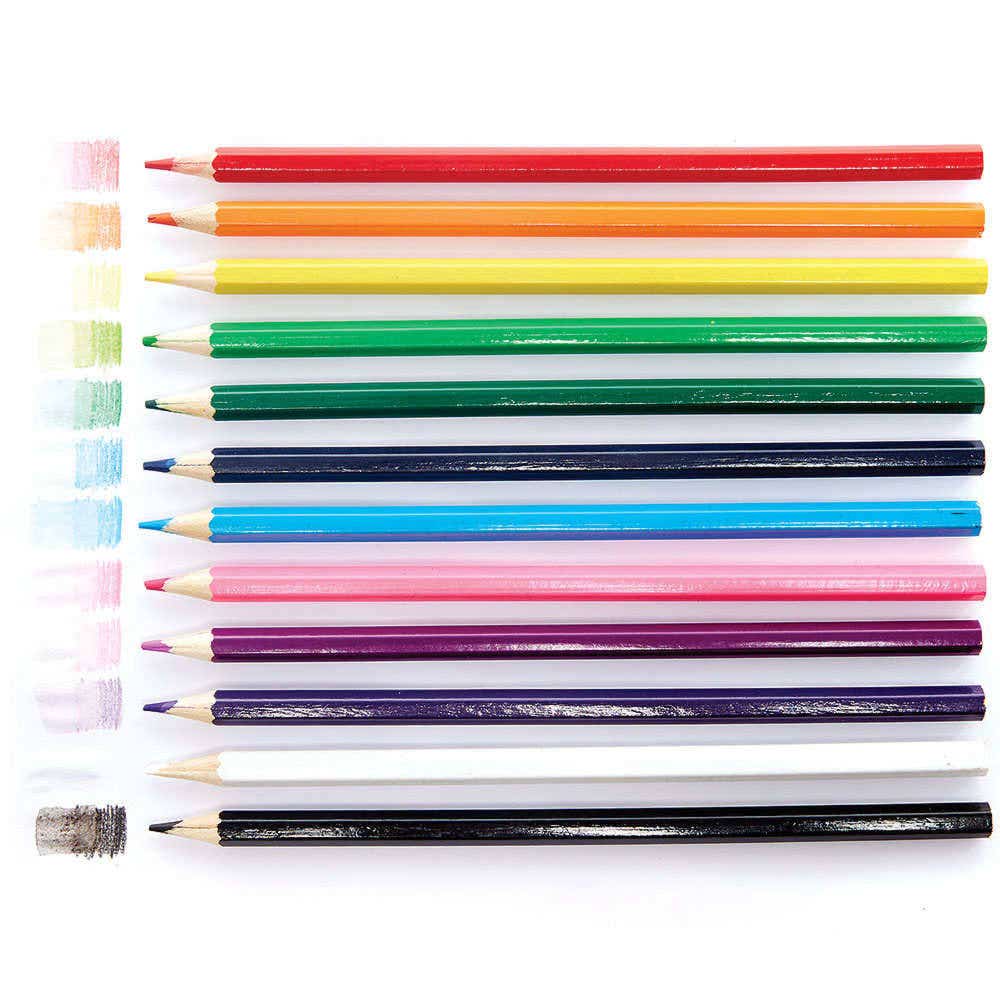 Watercolour Pencils (Box of 24) 12 Assorted Colours, 17.8cm Pencil Size, Blend With Water, Paintings, Drawing & More