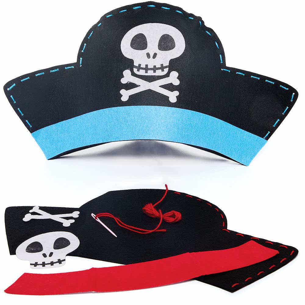Pirate Hat Felt Sewing Kits (Pack of 3) Sewing & Weaving Craft Kits