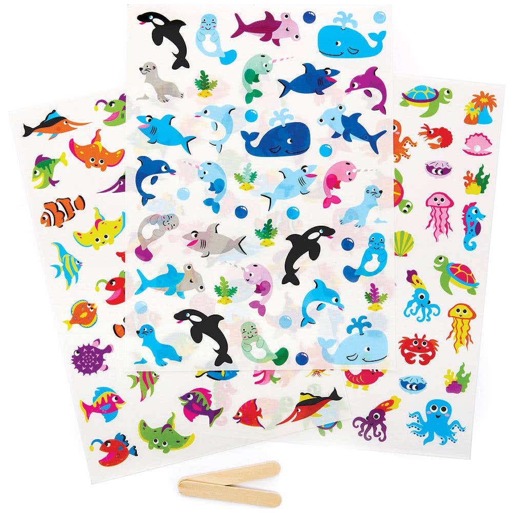 Sealife Rub-On Transfer Stickers (Pack of 135) Stickers