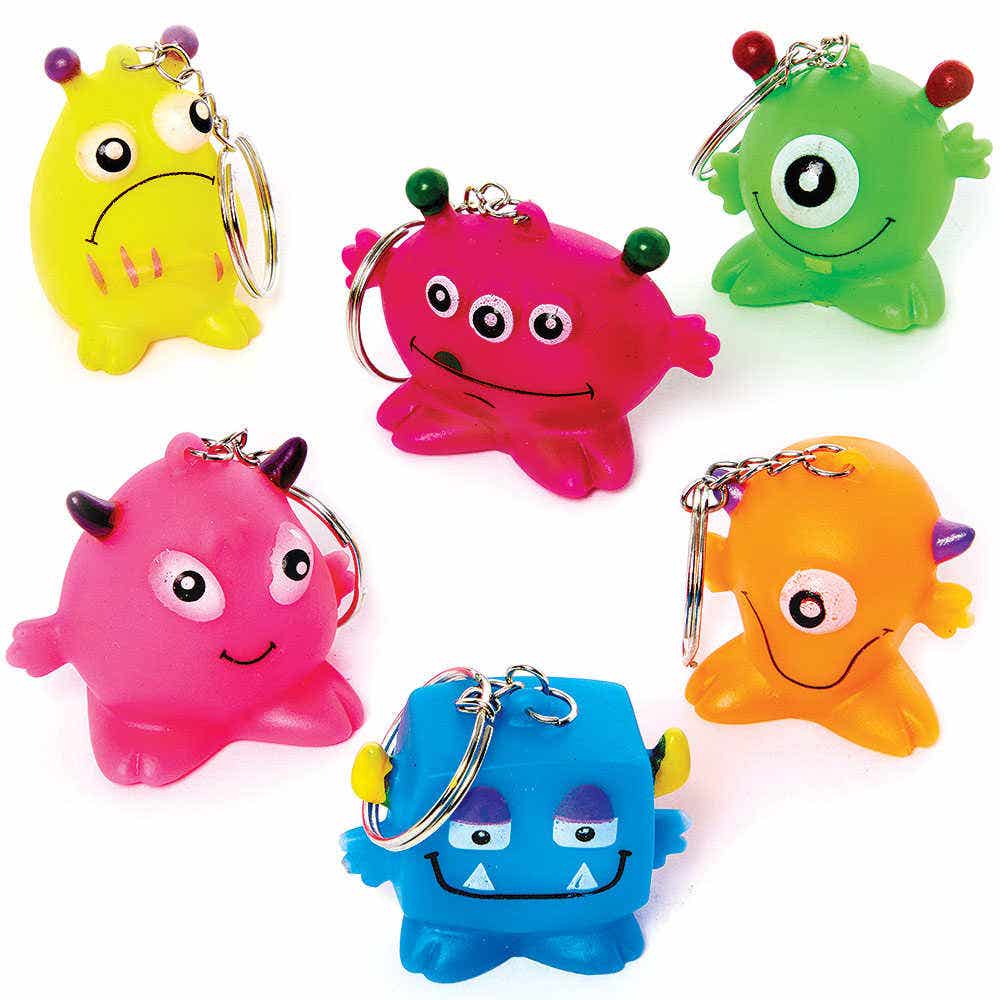 Monster Keyrings (Pack of 6) Pocket Money Toys