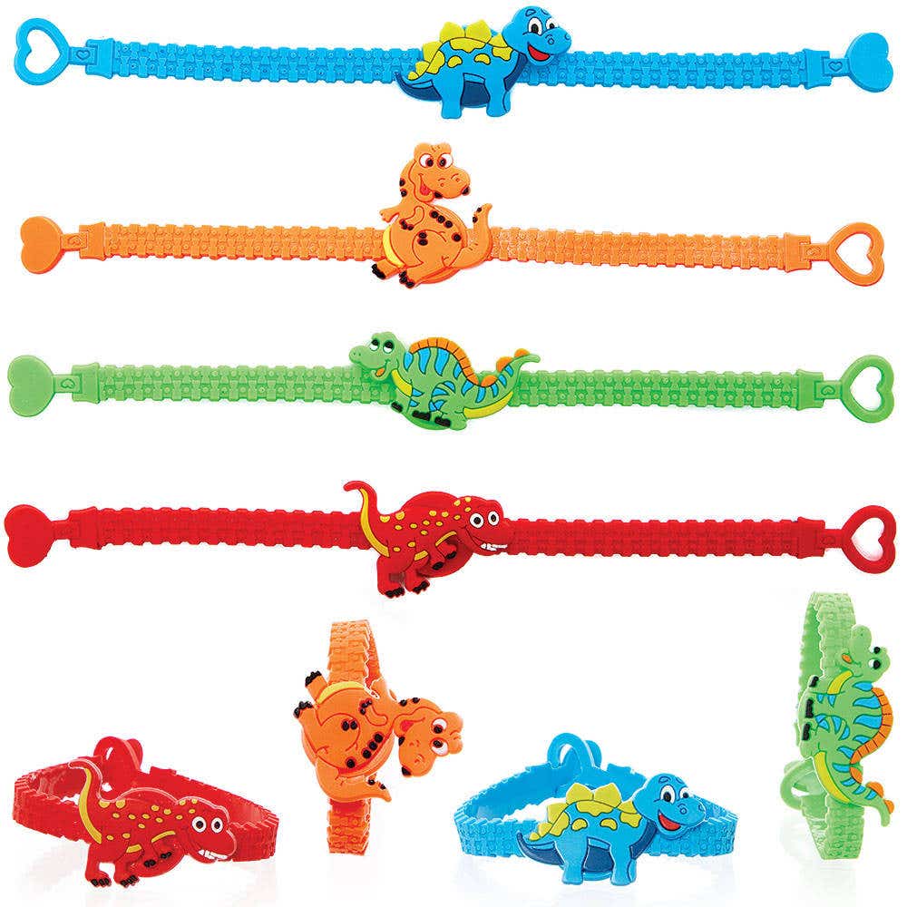 Dinosaur Wrist Bands (Pack of 8) Small Toys
