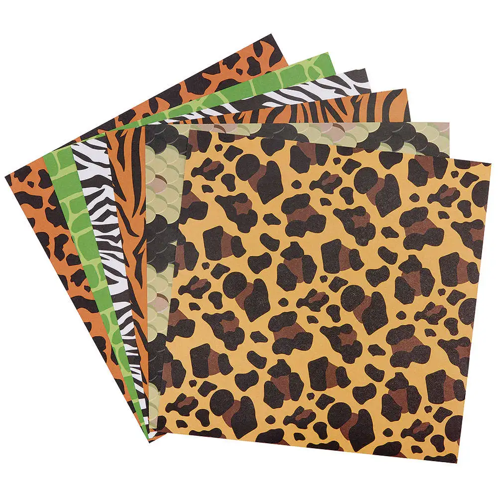 Jungle Animal Printed Paper 120gsm (Pack of 48) Paper & Card
