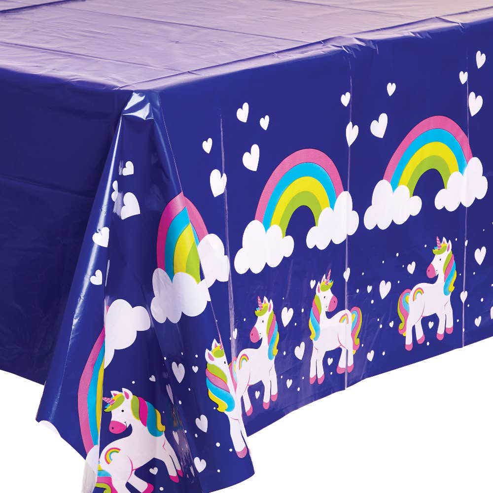 Rainbow Unicorn Party Table Cover (Each) Party Tableware