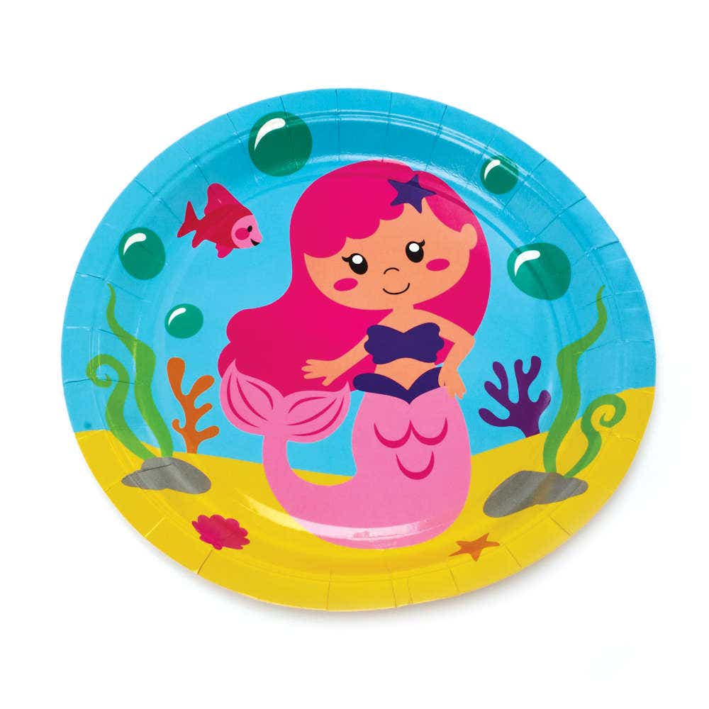 Magical Mermaid Party Plates  (Pack of 10) Party Tableware
