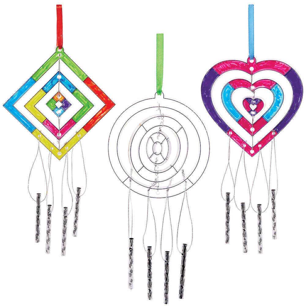 Spiral Suncatcher Windchime Kits (Pack of 3) Nature Craft Kits