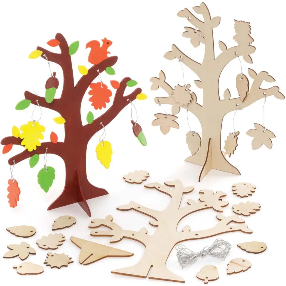 Wooden Autumn Tree Kits (Pack of 2) Art Craft Kits