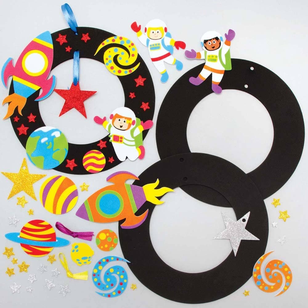 Solar System Wreath Kits (Pack of 3) Decoration Craft Kits