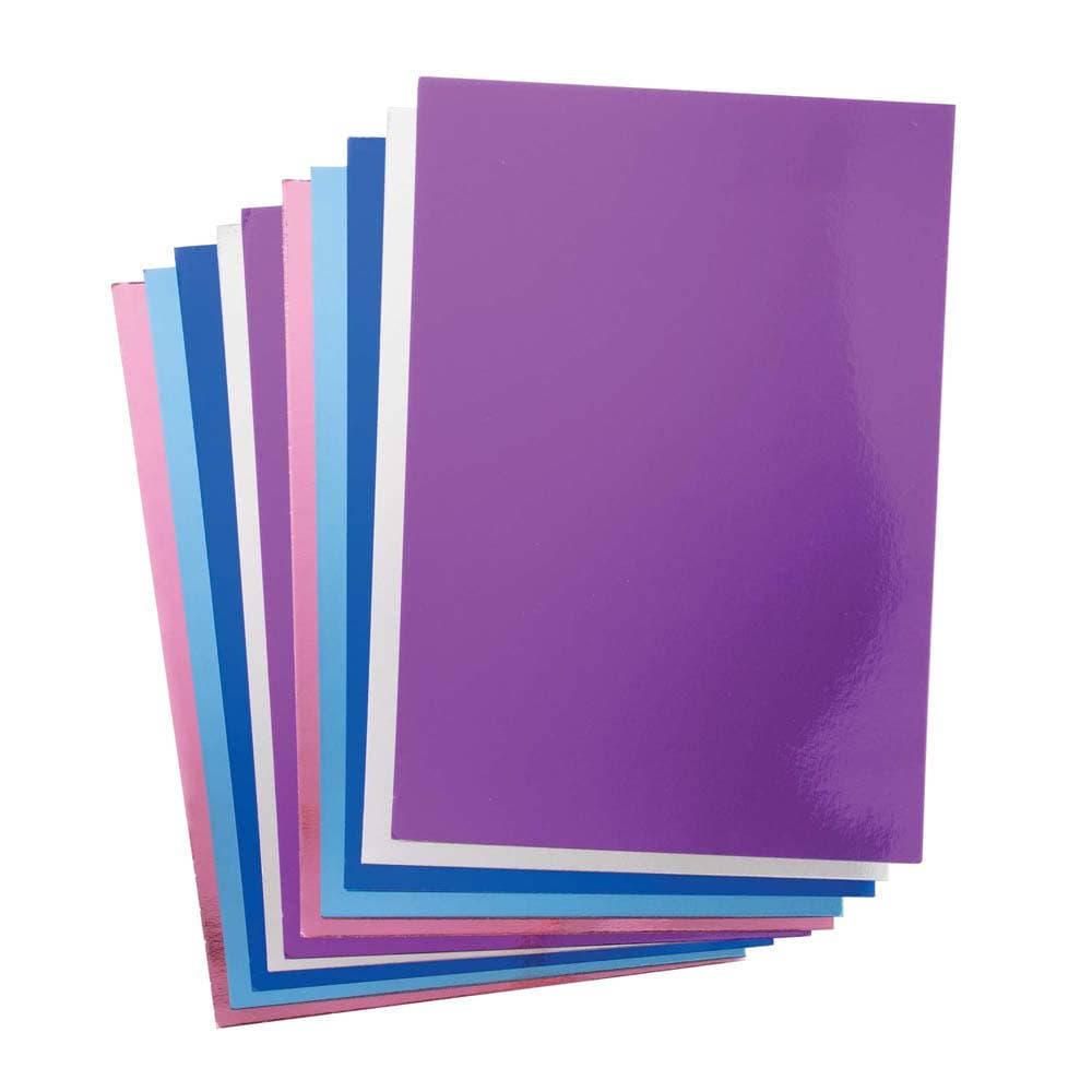 Winter A4 Metallic Card 250gsm (Pack of 20) Paper & Card, 5 Metallic Colours