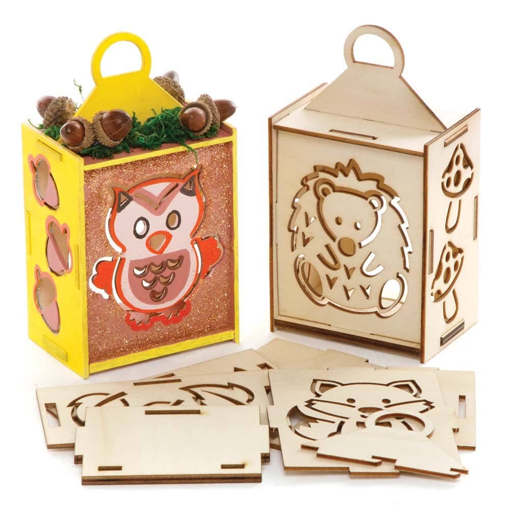 Woodland Animal Lantern Kits (Pack of 3) Craft Kits For Kids