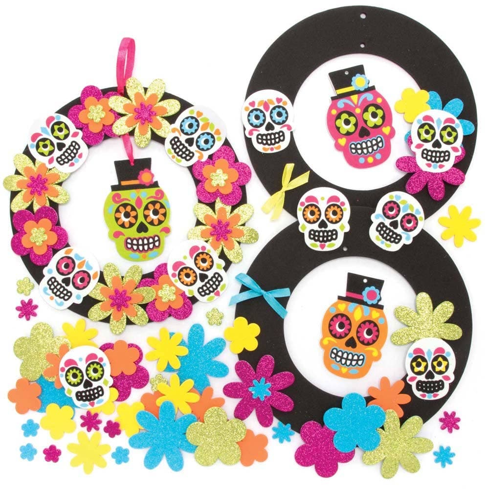 Day of the Dead Wreath Kits (Pack of 3) Halloween Crafts