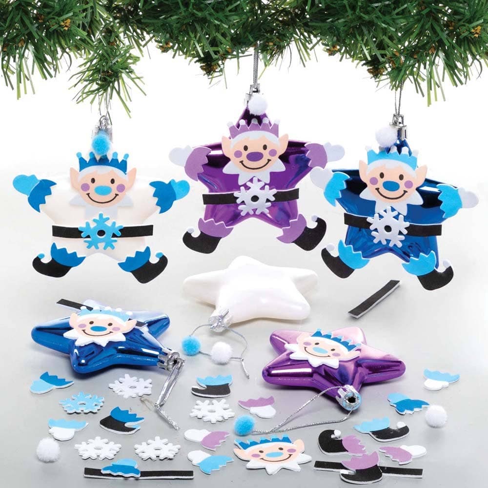 Winter Elf Star Bauble Kits (Pack of 6) Christmas Crafts
