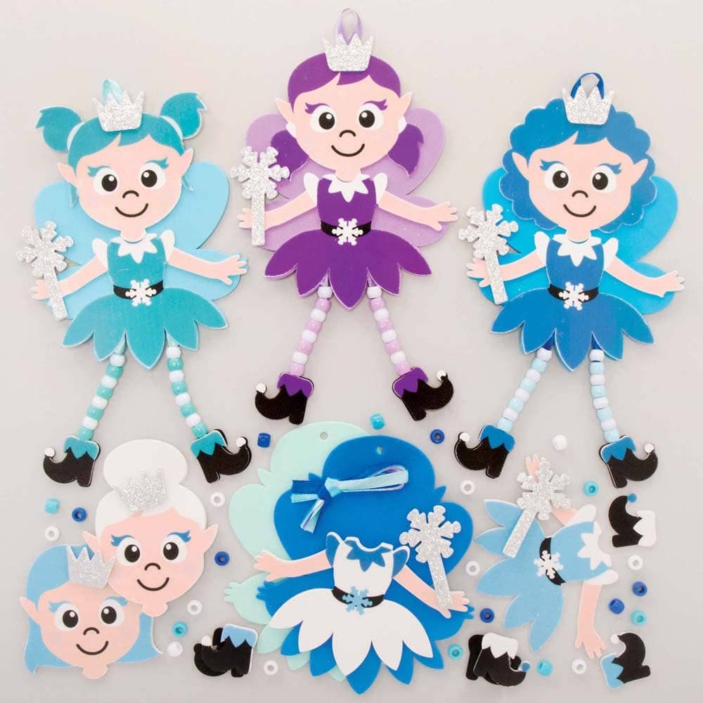 Winter Fairy Dangly Legs Decoration Kits (Pack of 5) Christmas Crafts