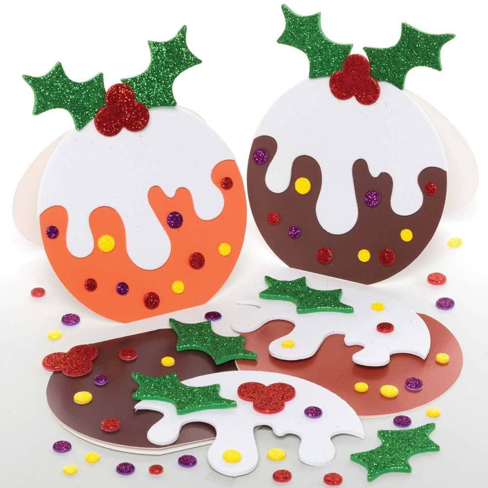 Christmas Pudding Mix & Match Greeting Card Kits (Pack of 6) Christmas Crafts