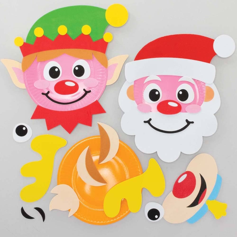 Christmas Plate Decoration Kits (Pack of 4) Christmas Crafts