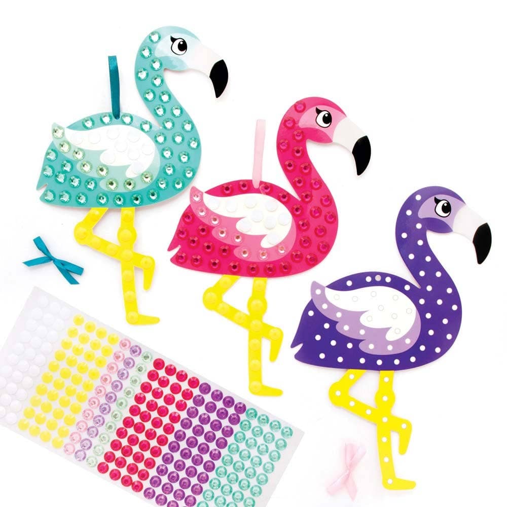 Flamingo Diamond Art Kits (Pack of 3) Art Craft Kits 3 flamingo colours - Pink, Purple & Teal