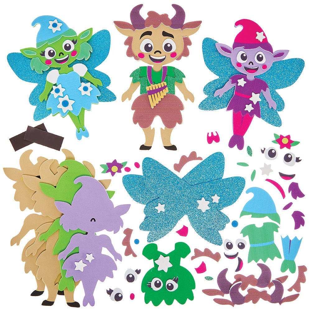 Pixie and Faun Mix & Match Magnet Kits (Pack of 8) Assorted Designs, Height 14cm - 15.5cm, Mix & Match