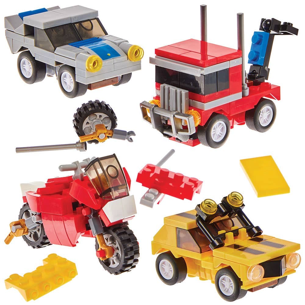 Transport Building Brick Kits (Pack of 4)