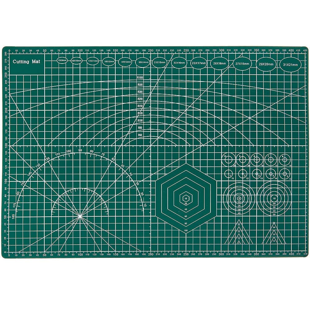 Self Healing Cutting Mat A3 (Each) Pre-Printed Lines Included, Easy To Clean, 45cm x 30cm