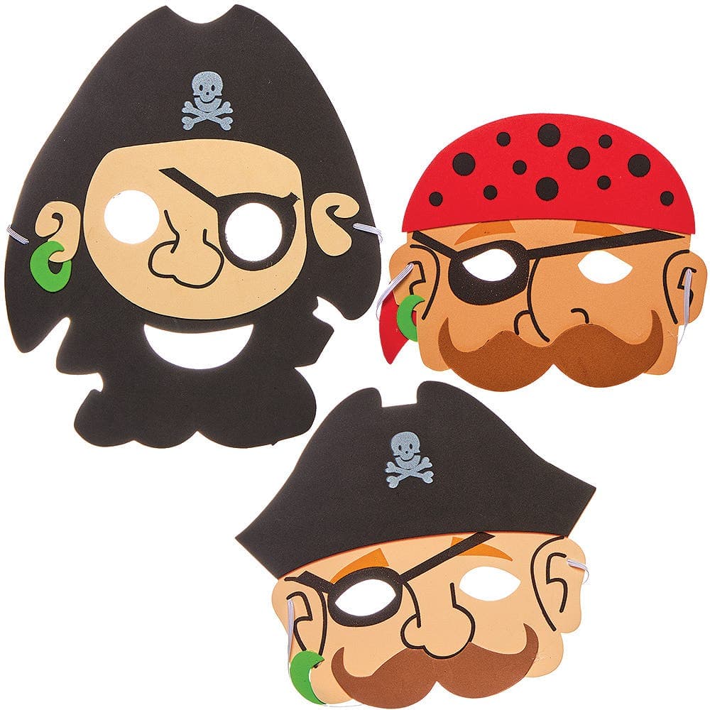 Pirate Foam Masks (Pack of 5)