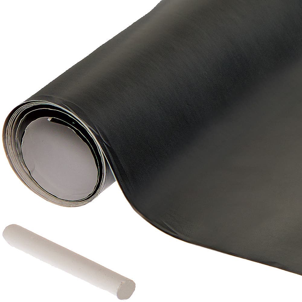 Self-Adhesive Chalk Paper Roll (Per Roll) White Chalk Stick Included, Roll Size 45cm x 150cm, Cut To Size