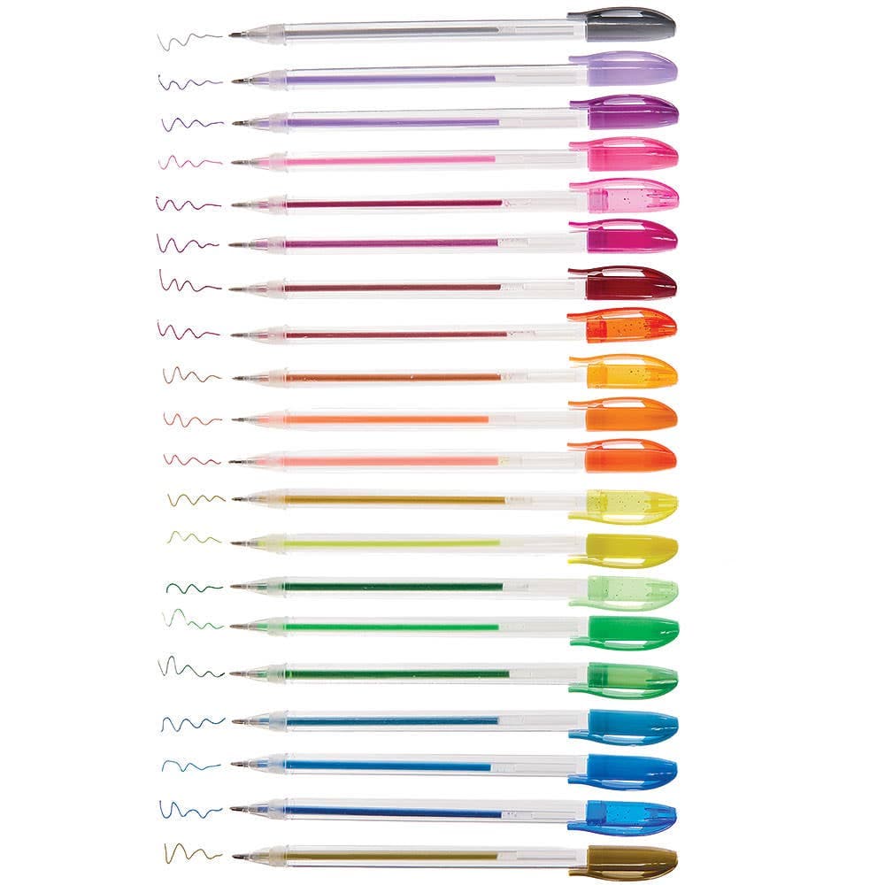 Gel Pens Bumper Pack (Pack of 20) 20 assorted colours