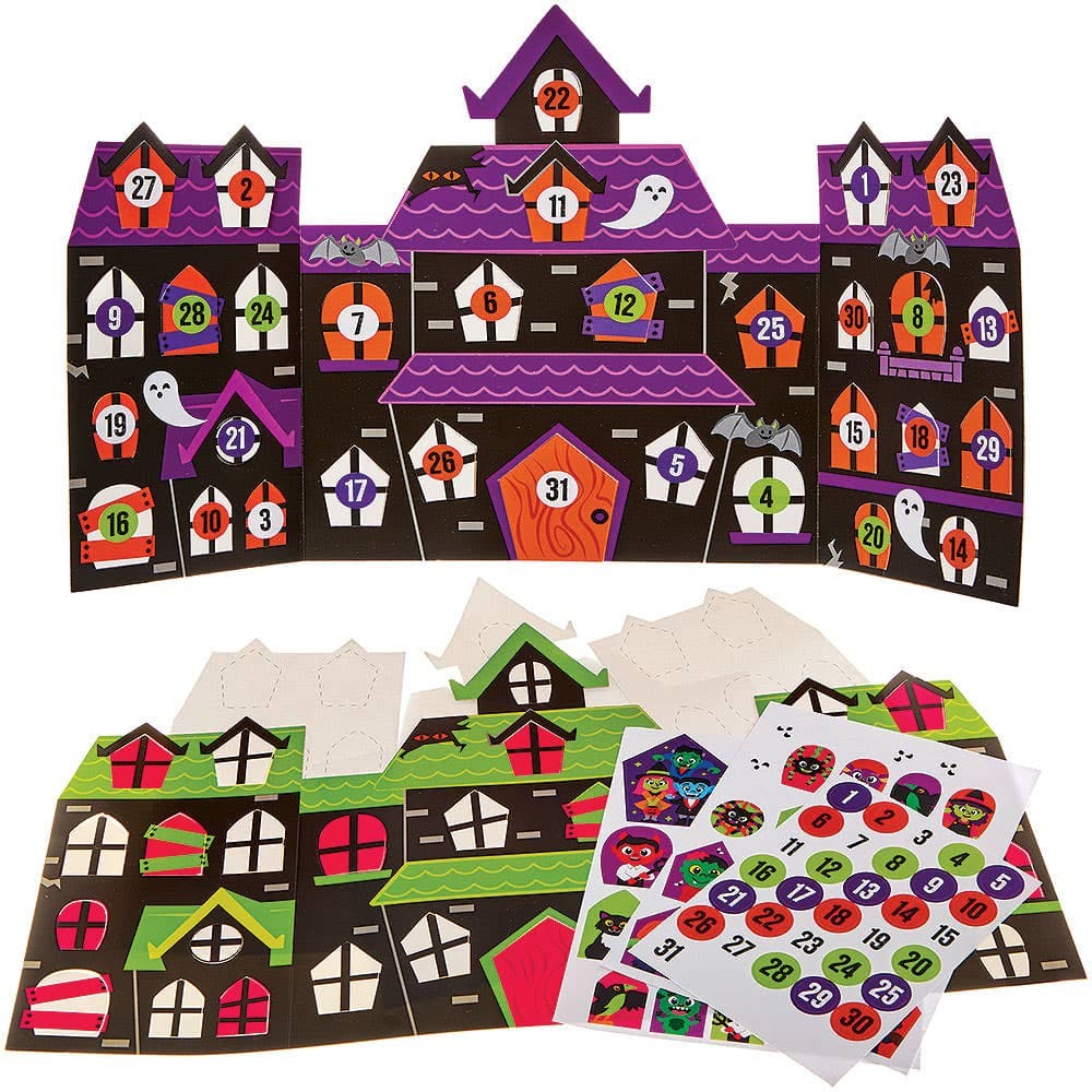 Haunted House Halloween Countdown Kits (Pack of 2) Halloween Crafts For Kids, Size 23cm x 28cm