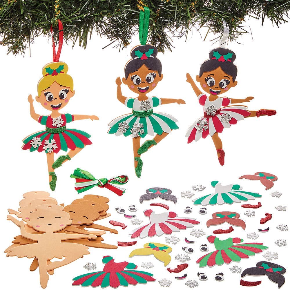 Christmas Ballerinas Mix & Match Decoration Kits (Pack of 8)
