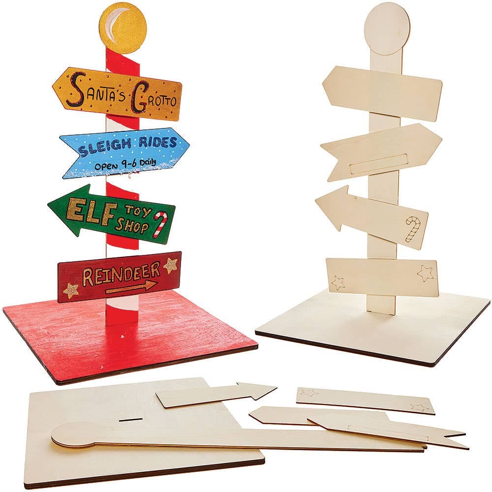 North Pole Signpost Kit (Each) Christmas Crafts For Kids
