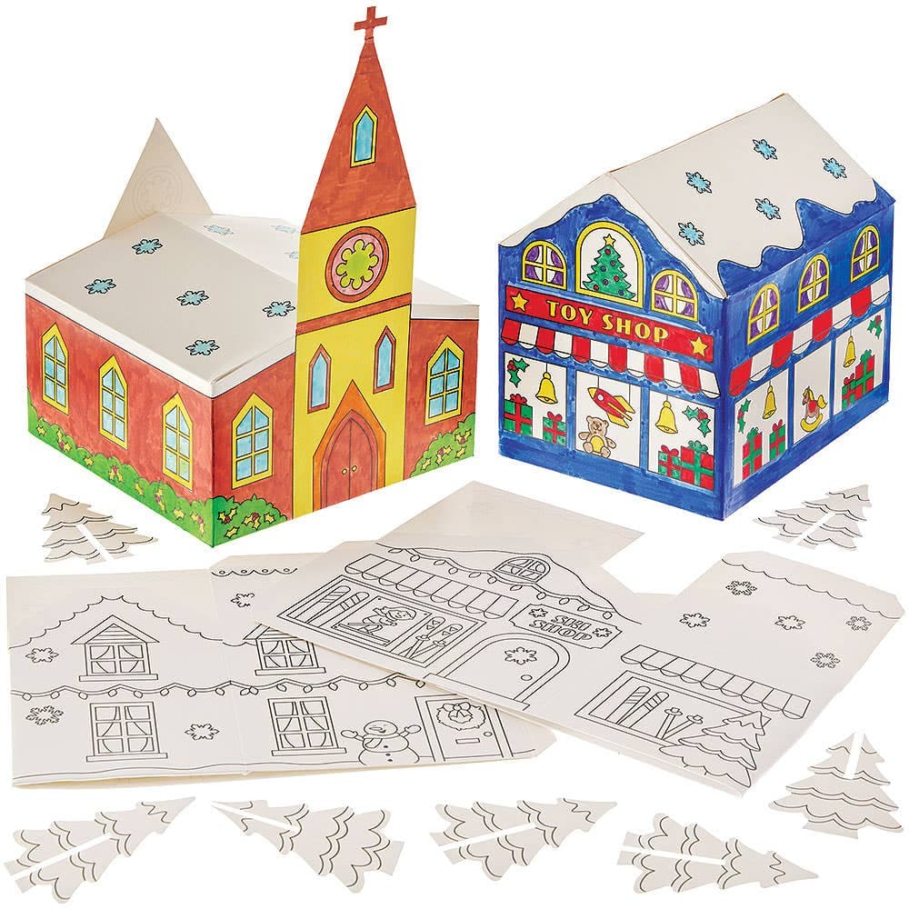 Christmas Village 3D Colour-in Kit (Each)