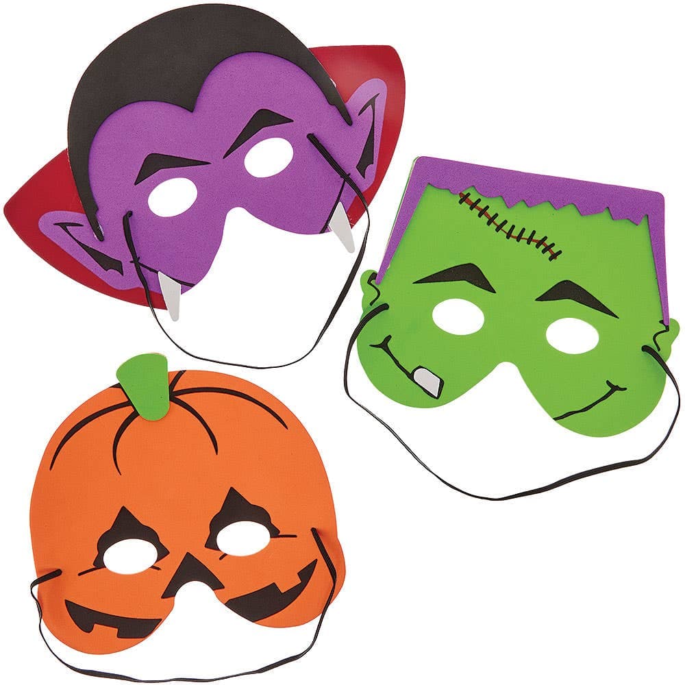 Halloween Foam Masks (Pack of 6)